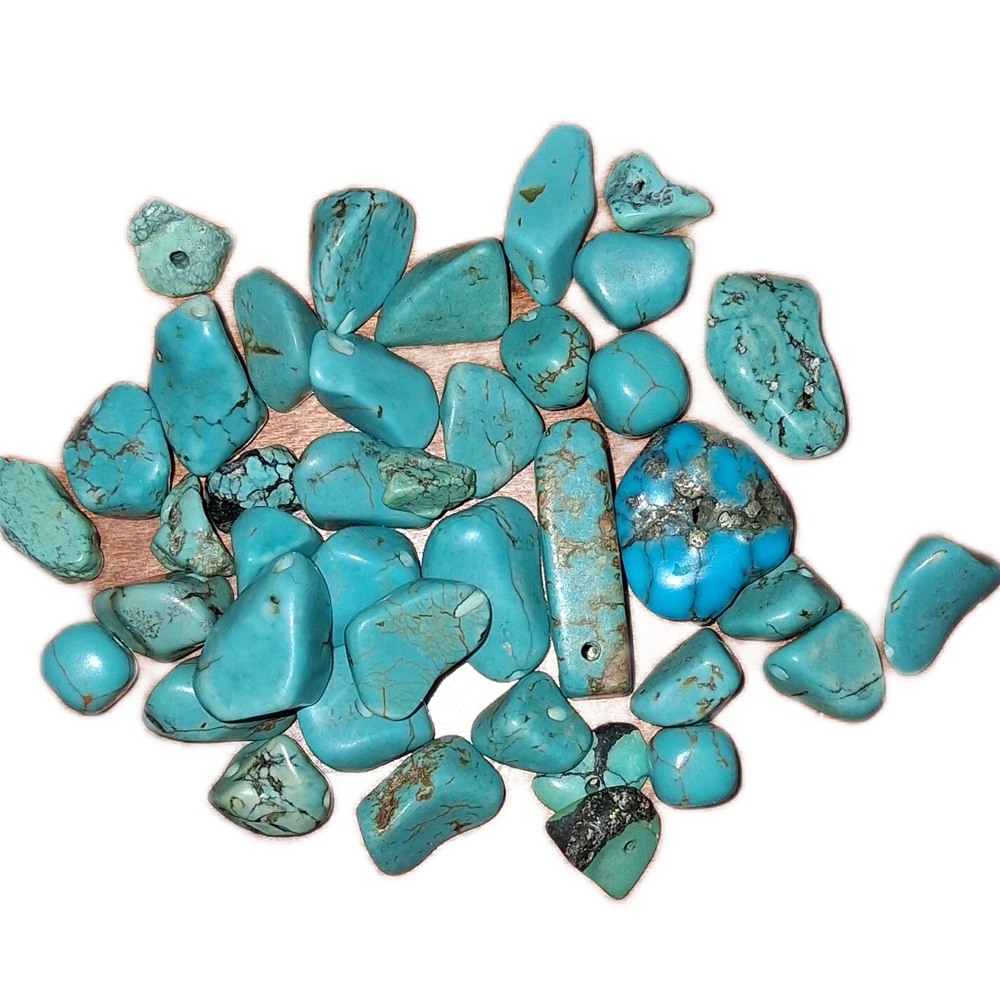 Turquoise Stone Pendant Set